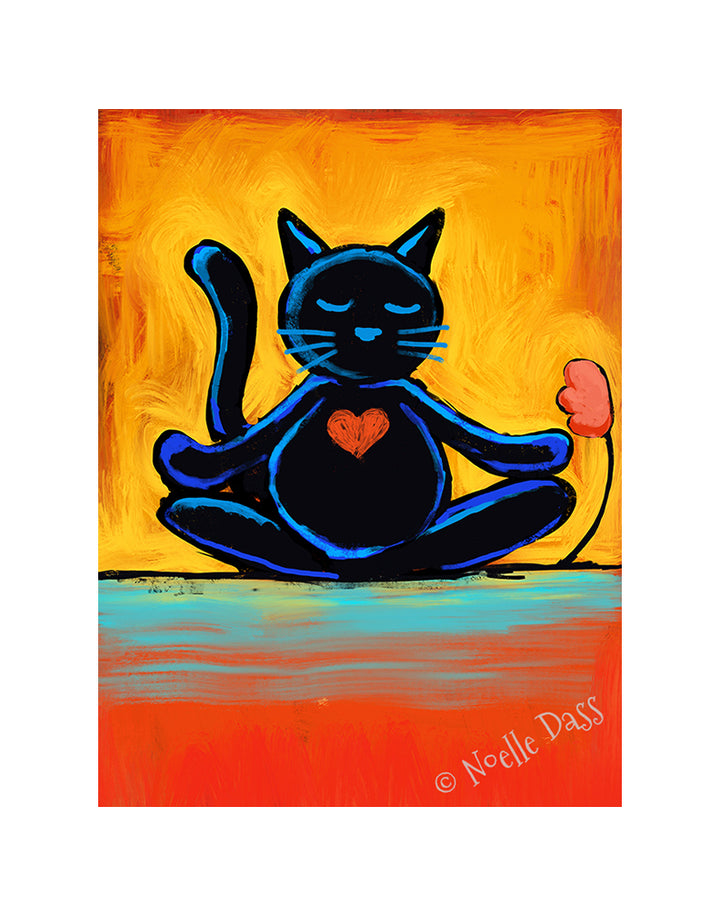 Cat Zen Paper / 11x14 with white border/image is 8x10 / Unframed