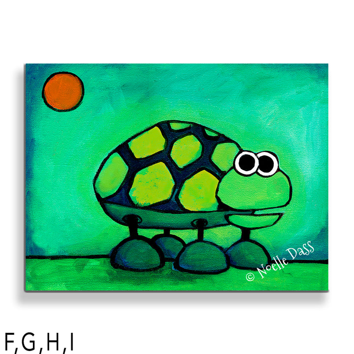 Chatty Turtle I: Canvas 30x40 in.