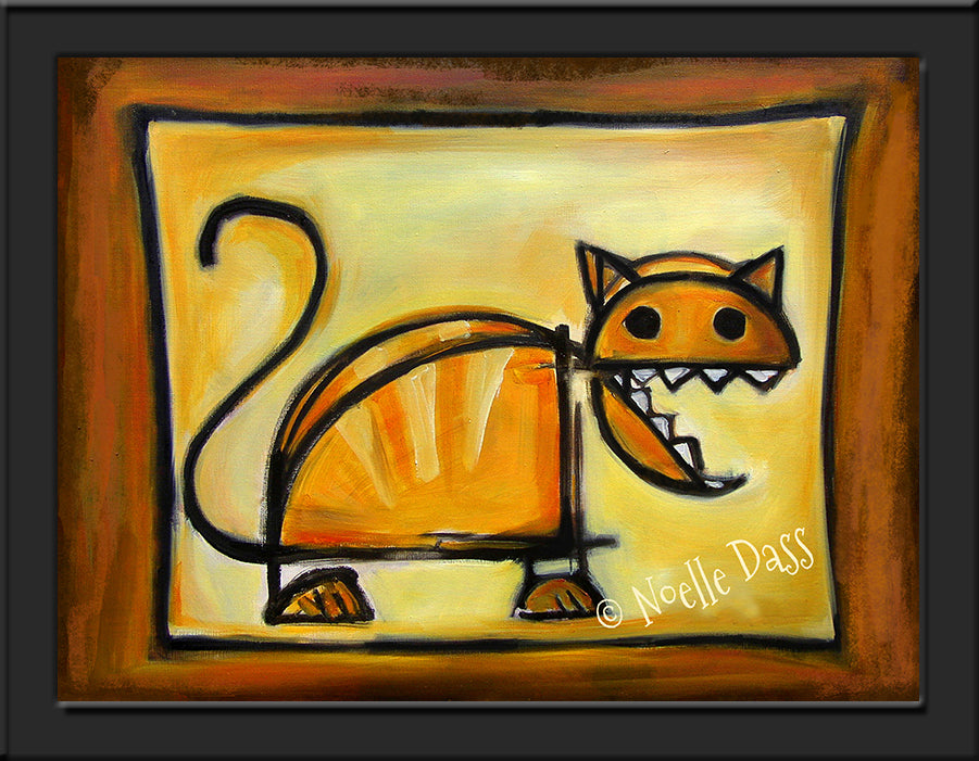 Crazy Ole Cat Paper / 6x8 / Framed