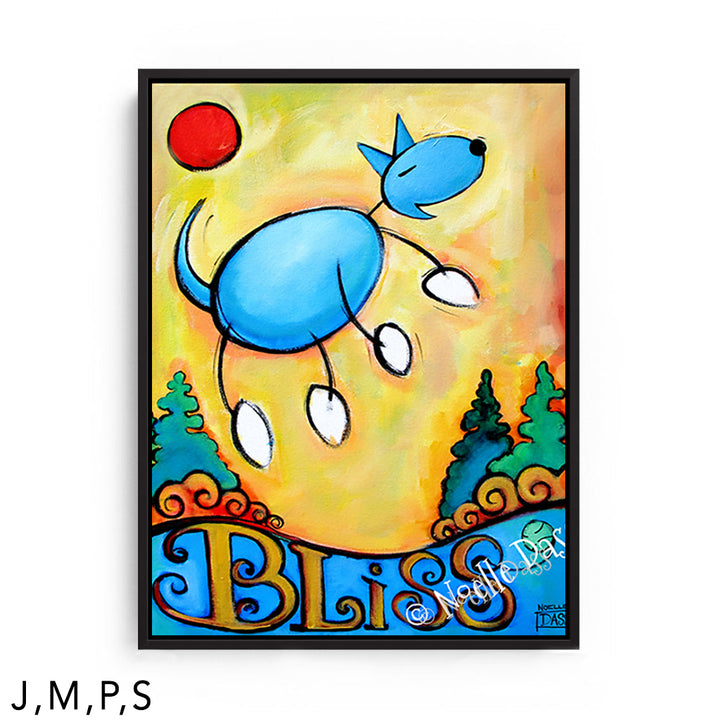 Dog Bliss S: Framed Canvas - Black 30x40 in.