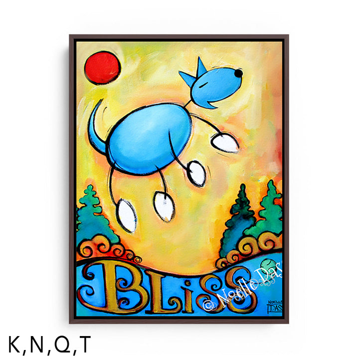 Dog Bliss T: Framed Canvas - Brown 30x40 in.