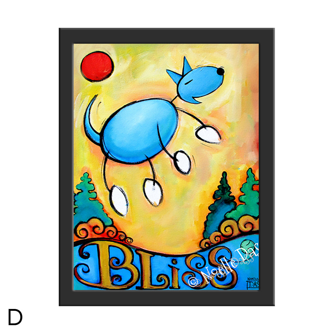 Dog Bliss D. Framed 6x8 in. paper