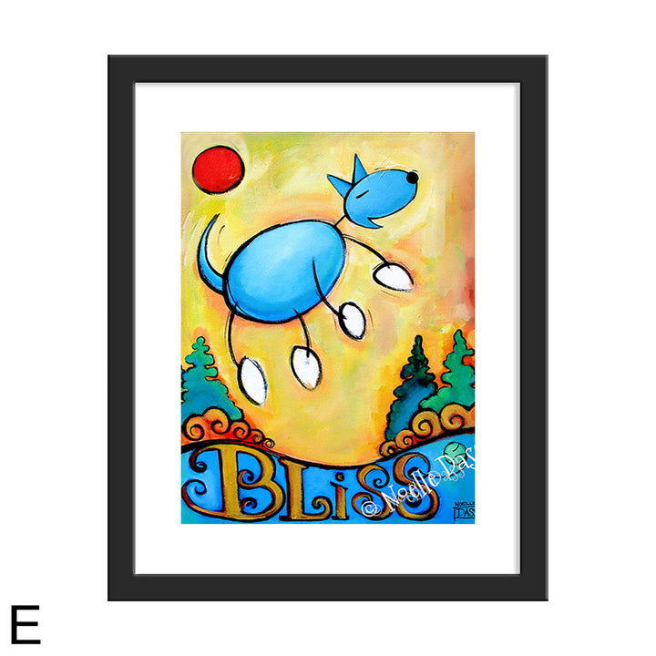 Dog Bliss E. Framed 11x14 paper with white border