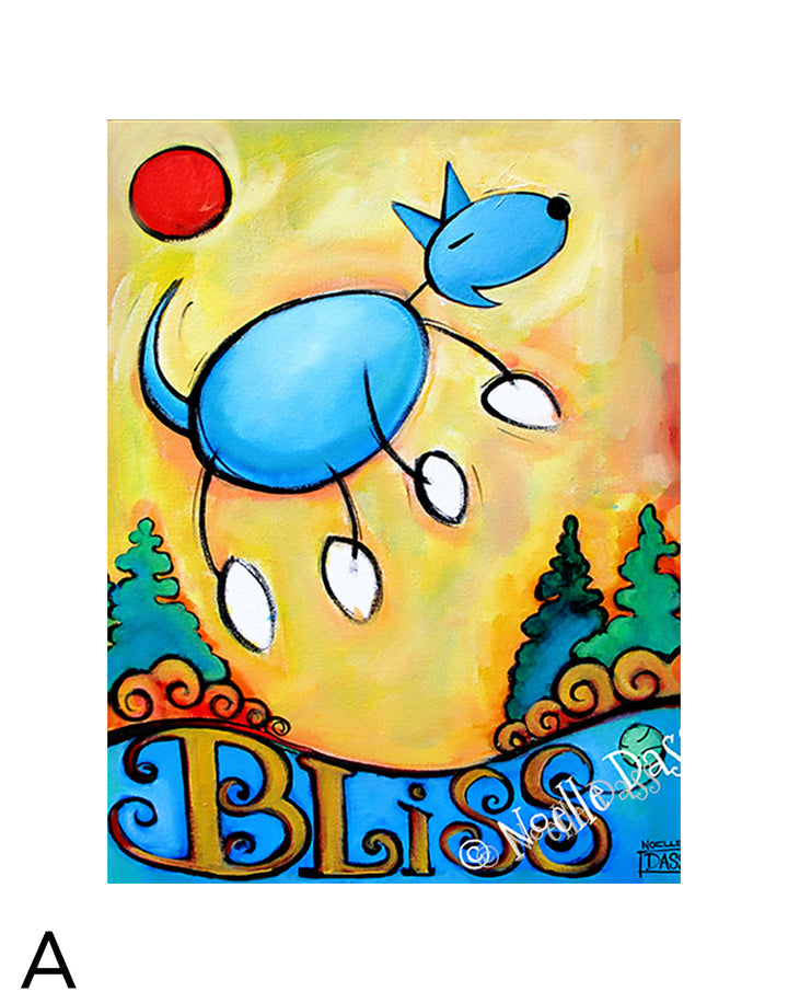 Dog Bliss A. 11x14 in. archival paper with white border - image is 8x10