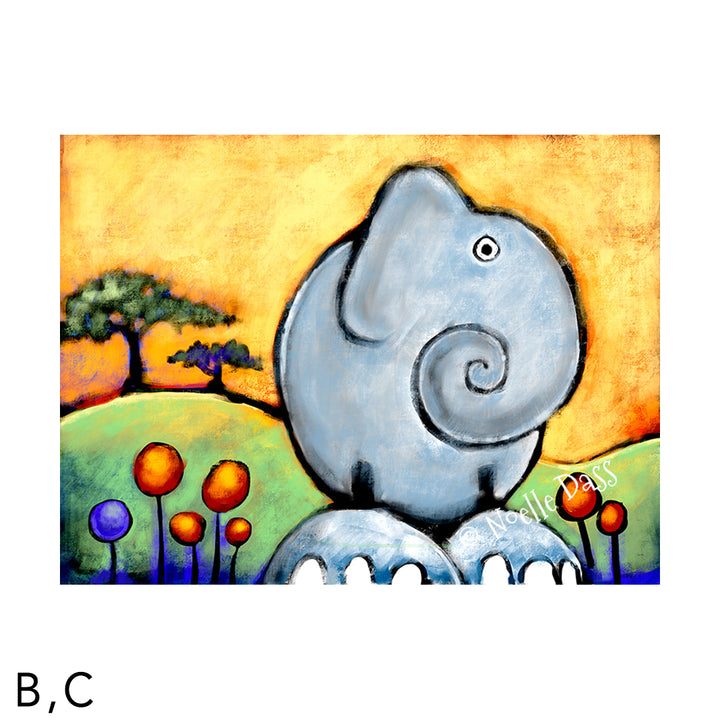African Elephant C. Archival Paper - Image is 18x24 in.