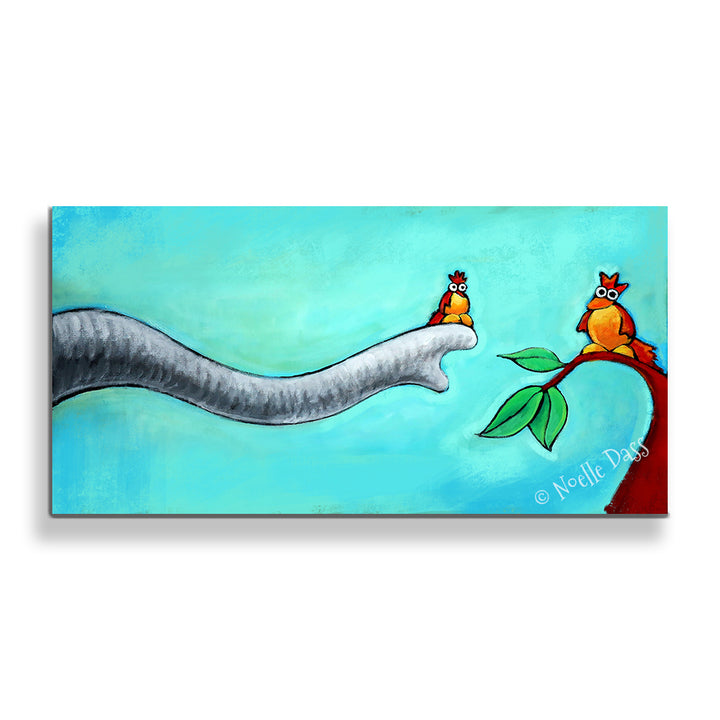 A Helping Hand Elephant Art Canvas / 15x30 / Unframed