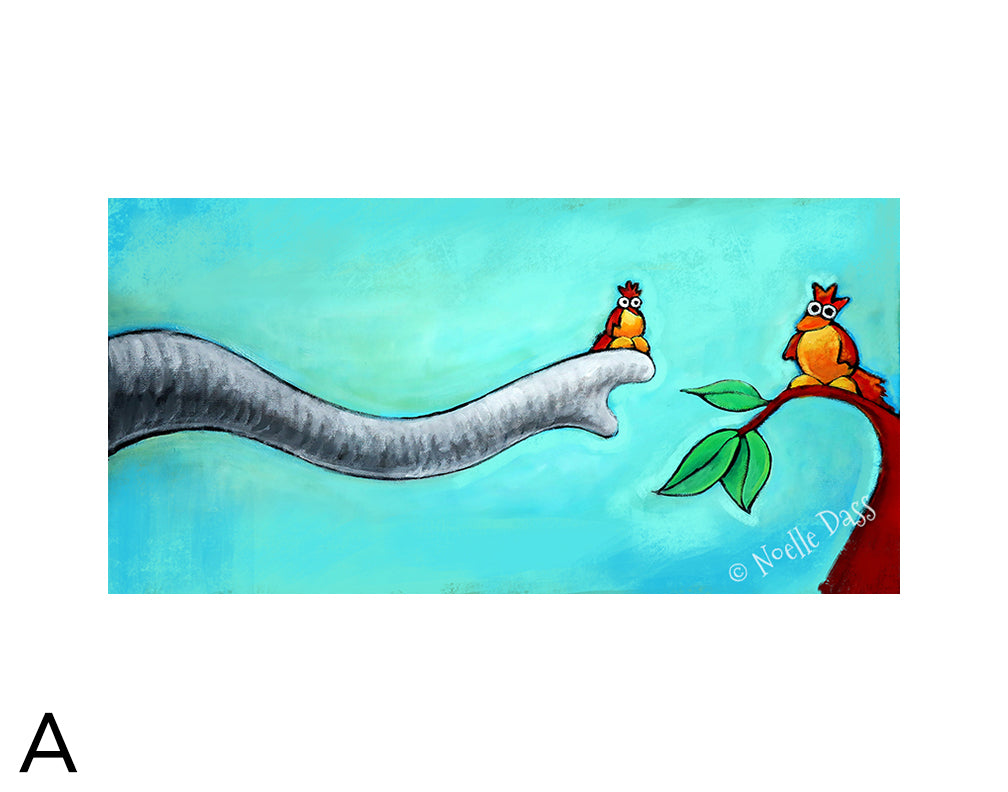 A Helping Hand matted archival paper art print, 11x14 with white border, by Noelle Dass