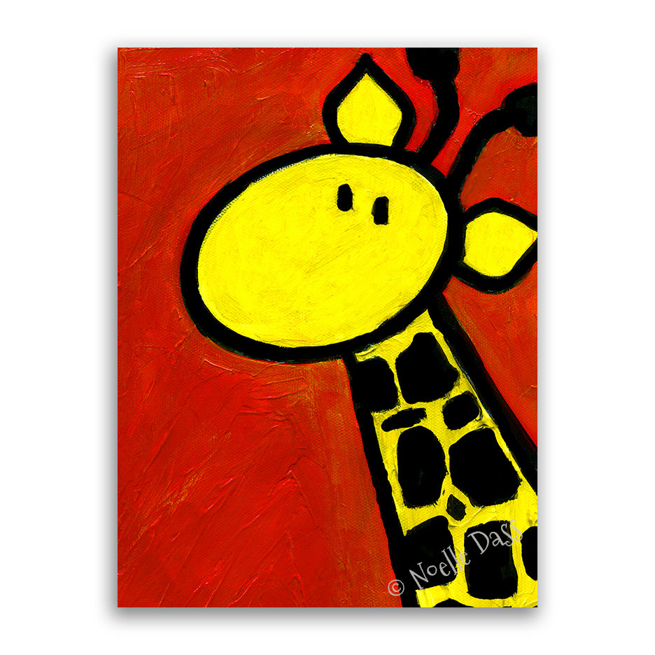 Portrait of a Giraffe Canvas / 11x14 / Unframed