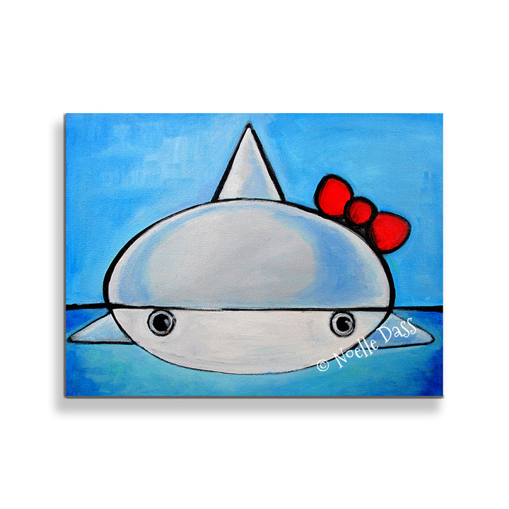 Hello Shark Canvas / 11x14 / Unframed