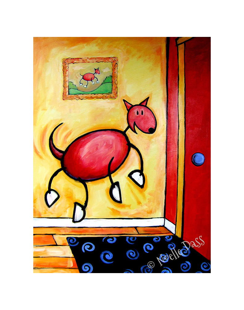 The Joy of Homecoming! Dog Art Paper / 11x14 with white border/image is 8x10 / Unframed