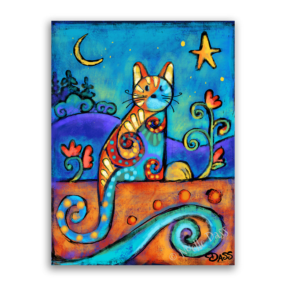 Cat Muse Canvas / 11x14 / Unframed