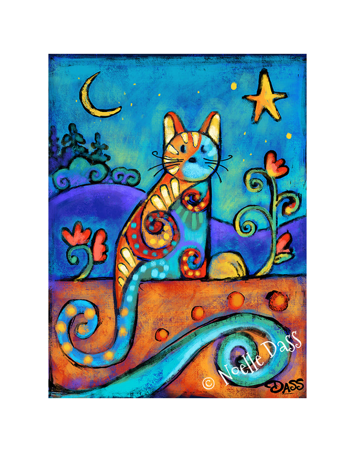 Cat Muse Paper / 11x14 with white border/image is 8x10 / Unframed