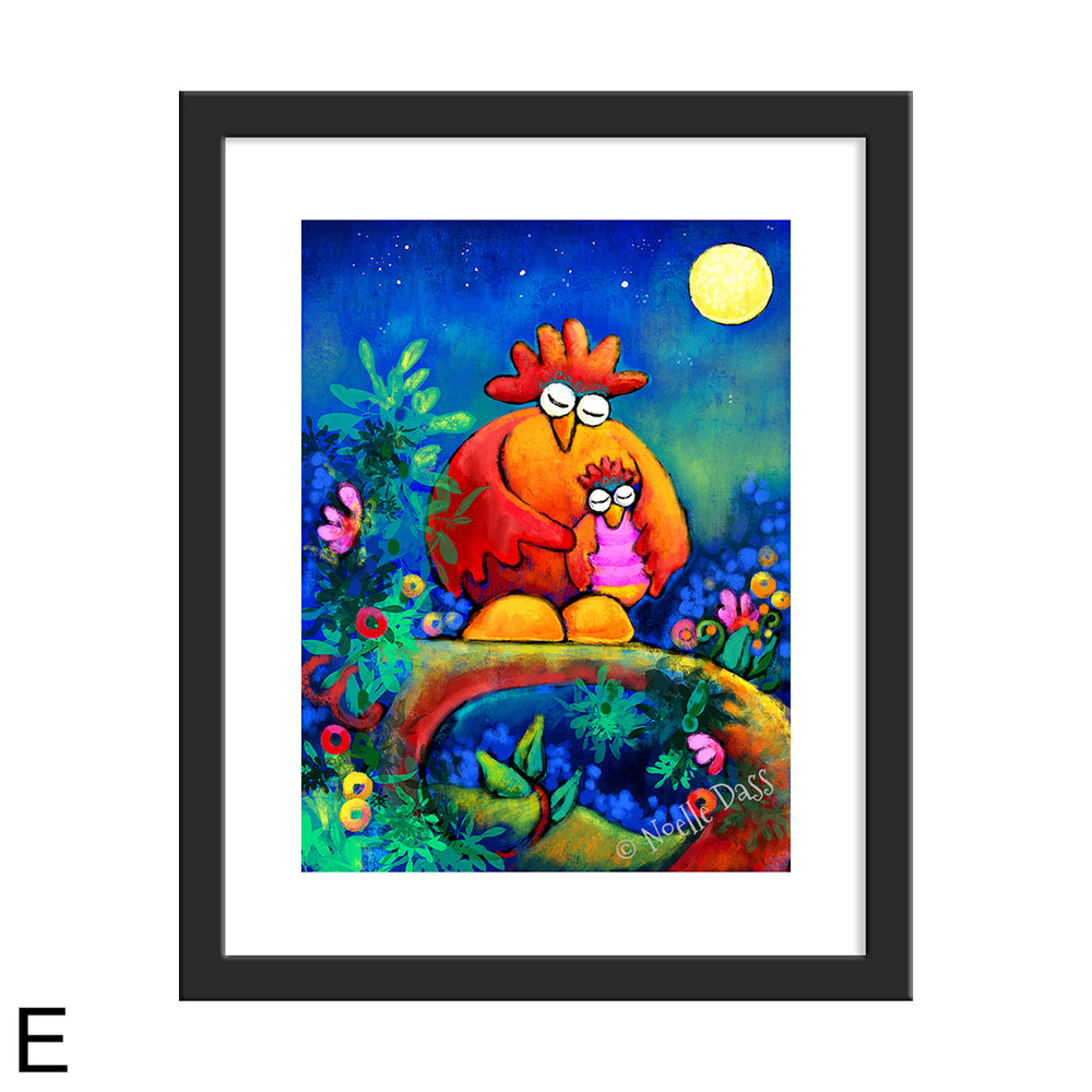 A Mother's Love (mama and baby bird) E. Framed 11x14 paper with white border