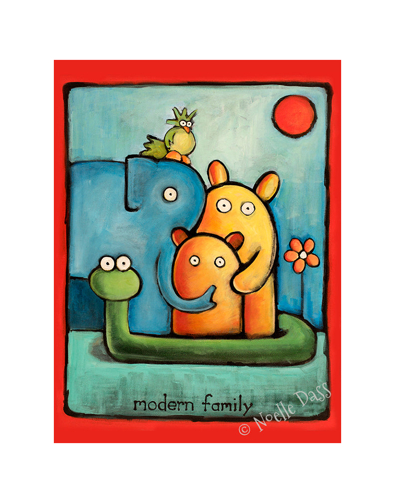 Modern Family Paper / 11x14 with white border/image is 8x10 / Unframed