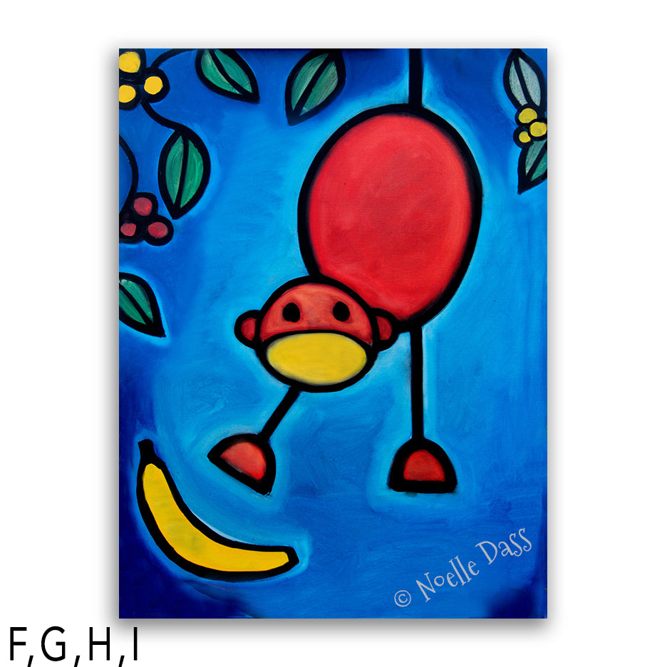 I Dropped My Banana Monkey art I: Canvas 30x40 in.