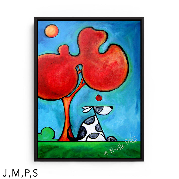 Newton's Dog S: Framed Canvas - Black 30x40 in.