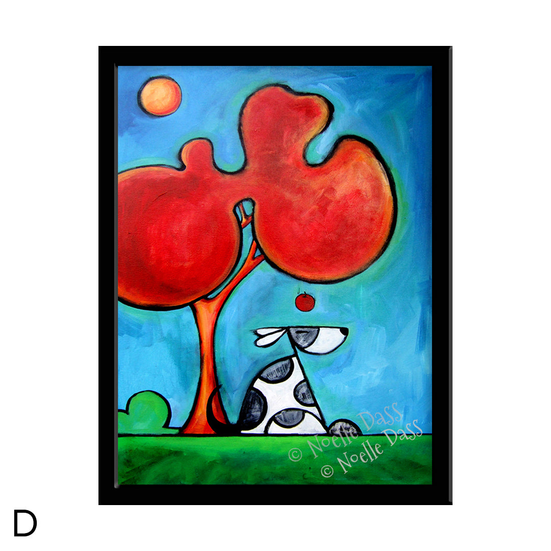 Newton's Dog D. Framed 6x8 in. paper