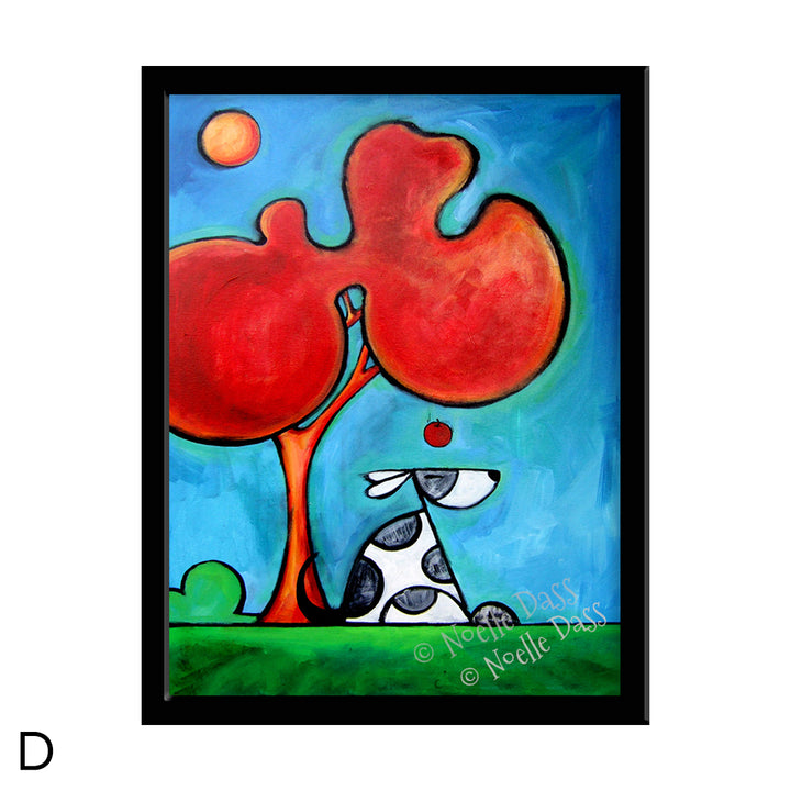 Newton's Dog D. Framed 6x8 in. paper