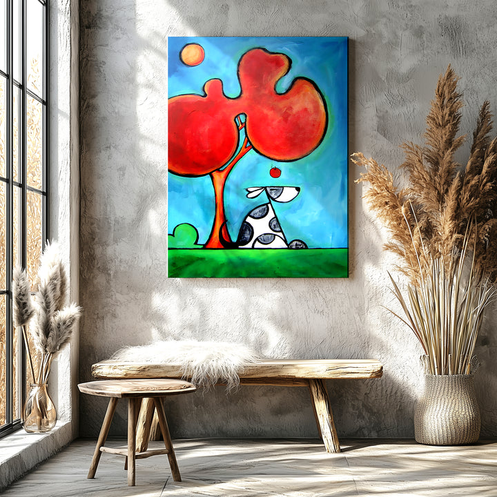 Newton's Dog Paper / 16x20 / Unframed