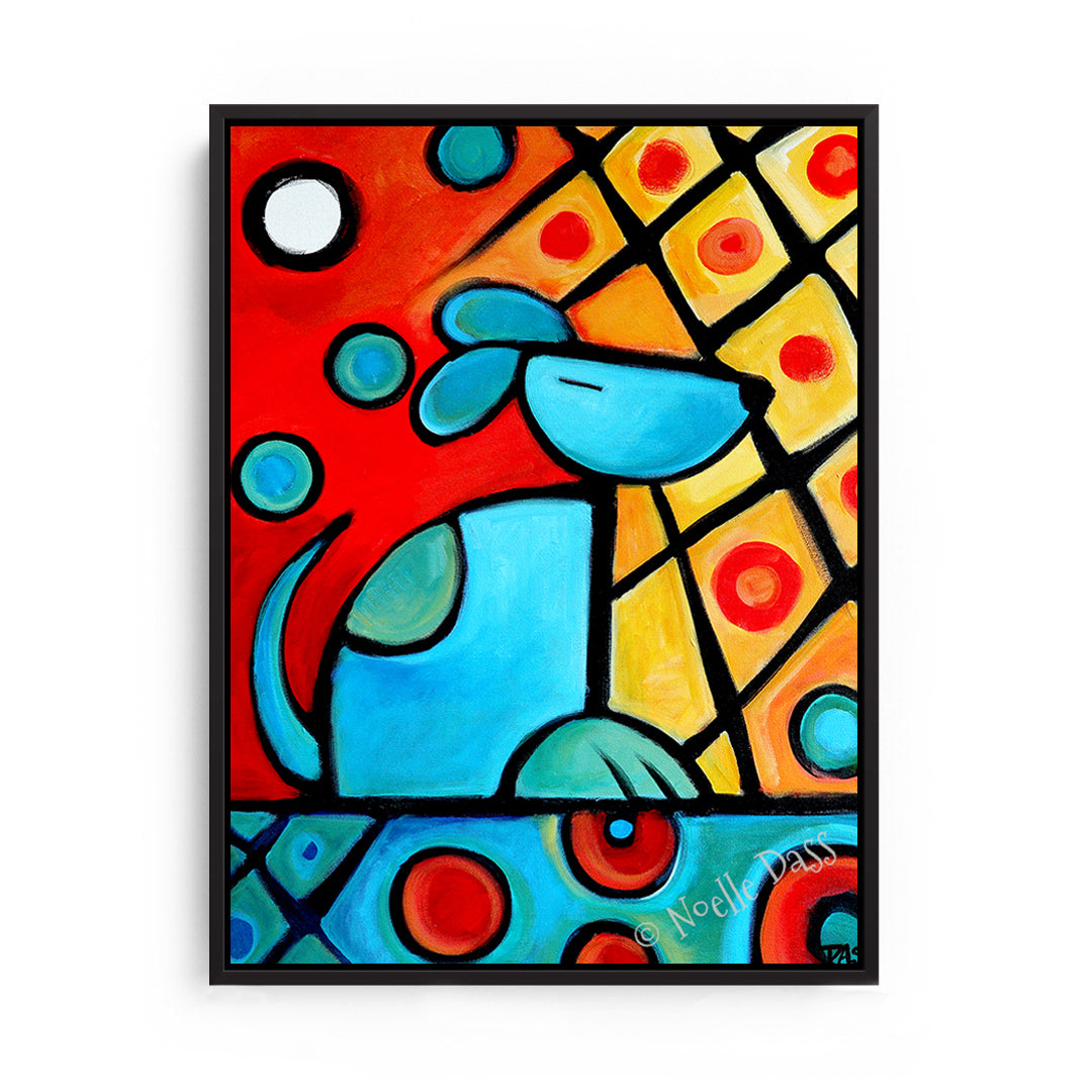 Picasso's Dog Canvas / 11x14 / Black Floating Frame