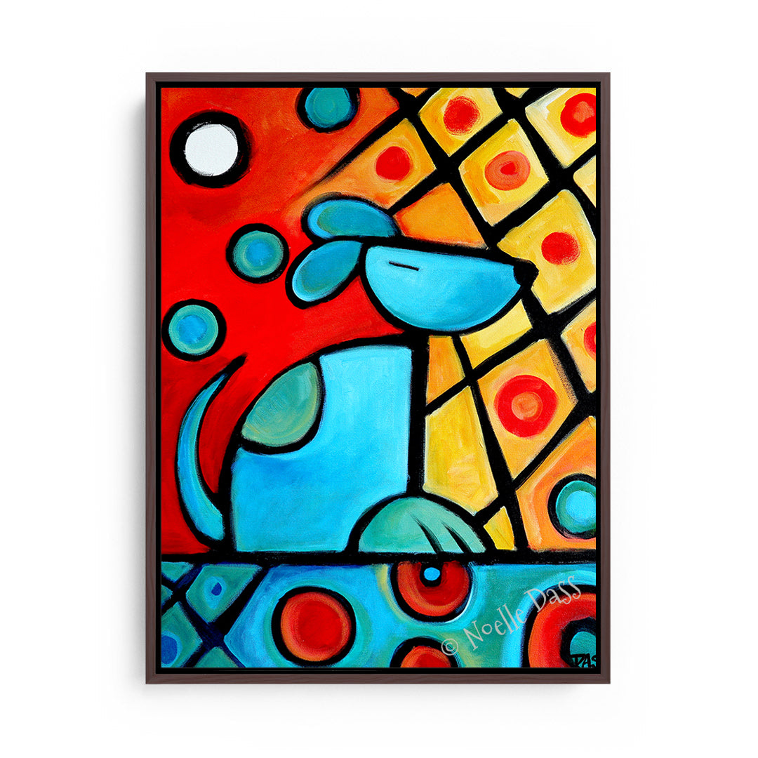 Picasso's Dog Canvas / 11x14 / Espresso Floating Frame