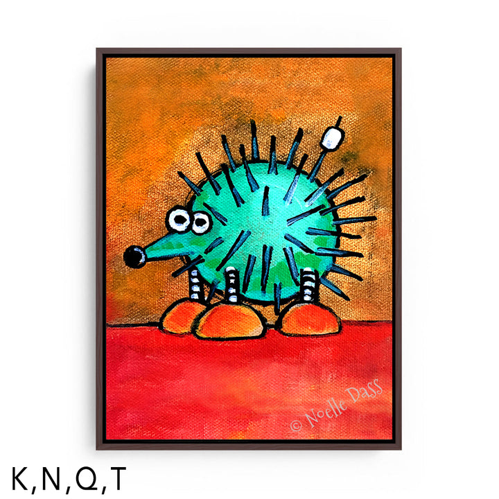 Marshmallow? What Marshmallow? T: Framed Canvas - Brown 30x40 in.