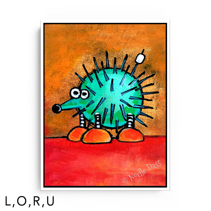 Marshmallow? What Marshmallow? U: Framed Canvas - White 30x40 in.