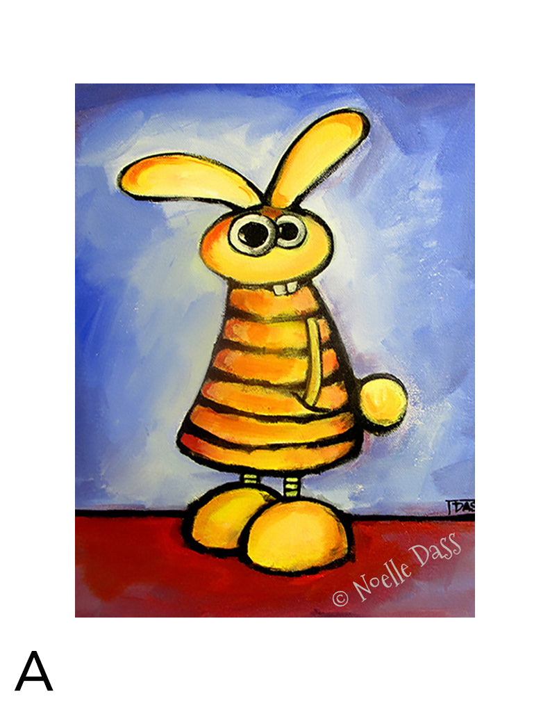 Rabbit with Hands in Pocket Wondering Why You Are Looking at Him A. 11x14 in. archival paper with white border - image is 8x10