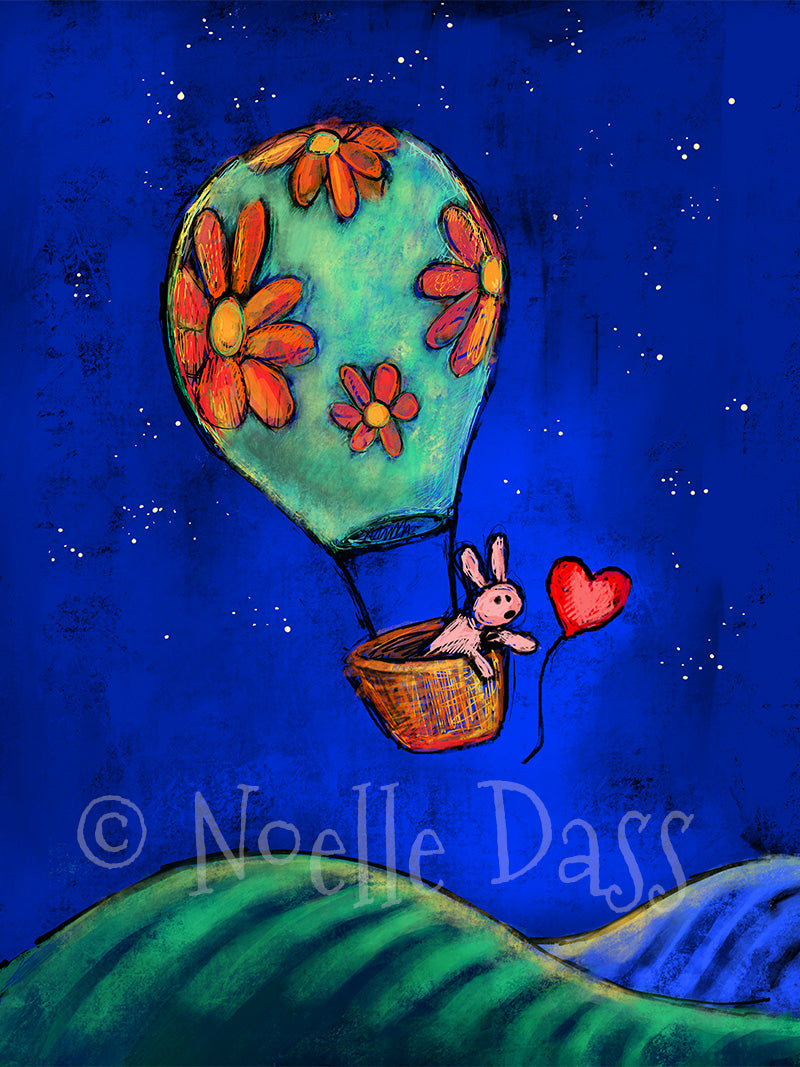 Rabbit Reaching for Red Balloon