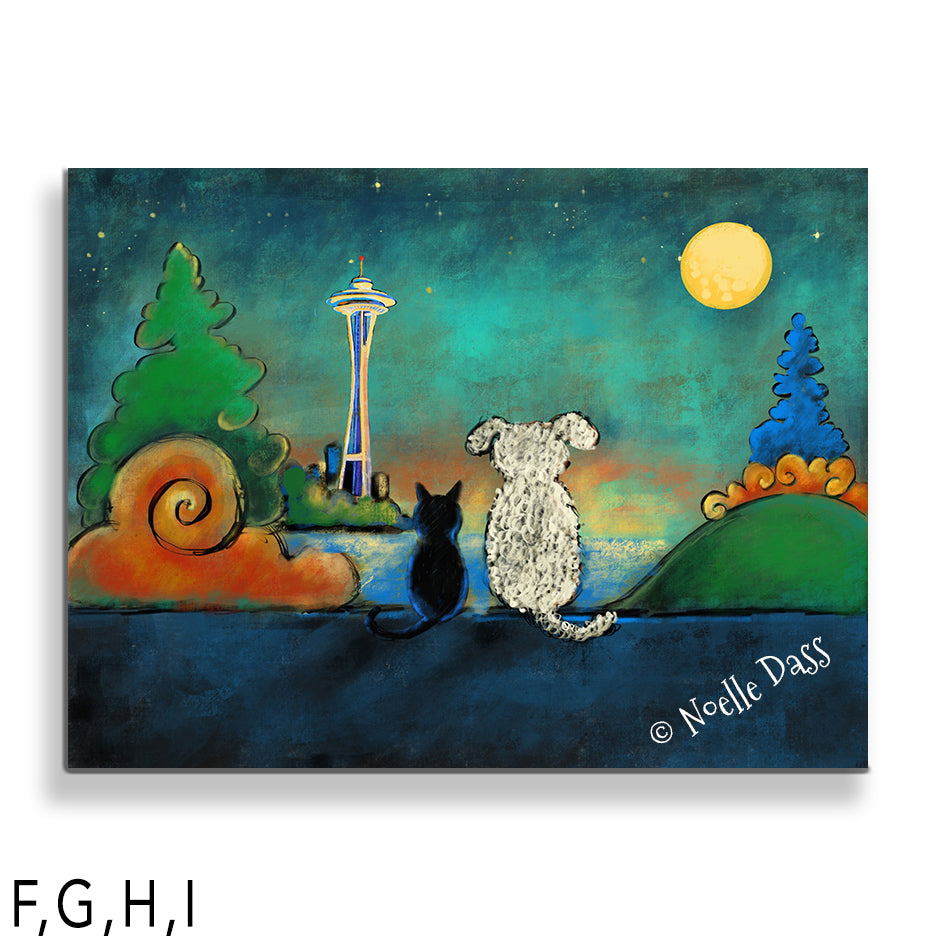 Space Needle Friendship I: Canvas 30x40 in.