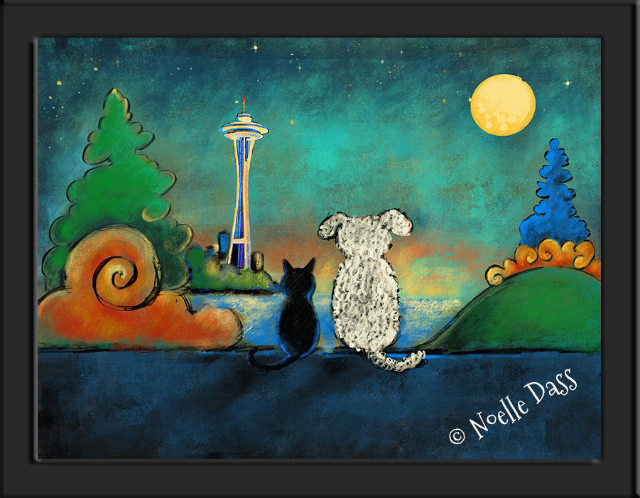 Space Needle Friendship Paper / 6x8 / Framed