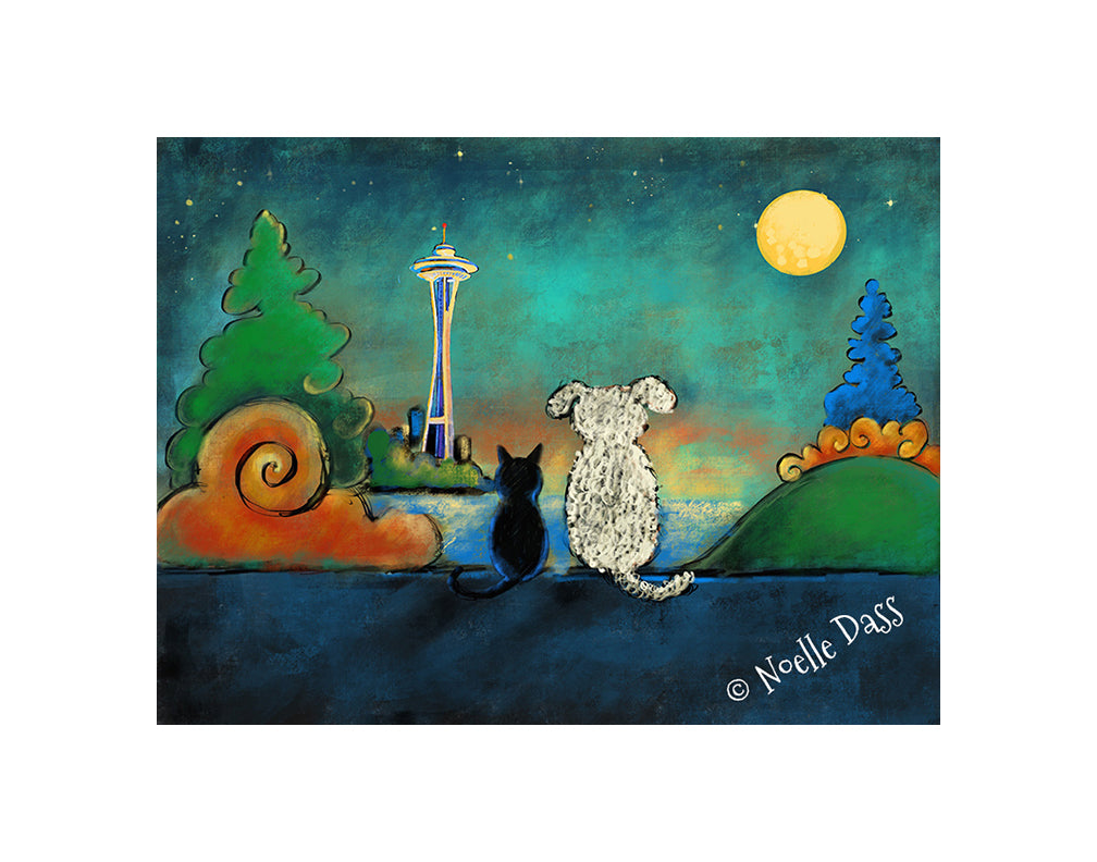 Space Needle Friendship Paper / 11x14 with white border/image is 8x10 / Unframed