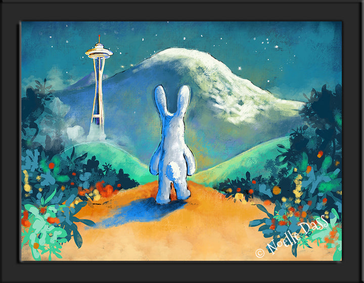 Space Needle Trust the Journey Paper / 6x8 / Framed
