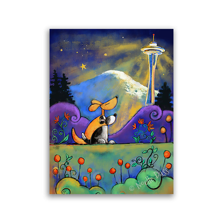 Space Needle No Place I Would Rather Be Than Here With You Canvas / 30x40 / Unframed