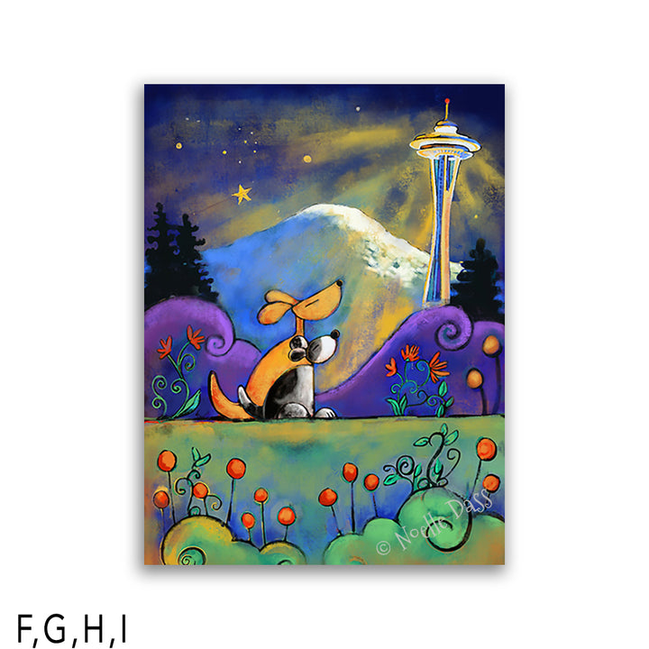 Space Needle No Place I Would Rather Be Than Here With You I: Canvas 30x40 in.