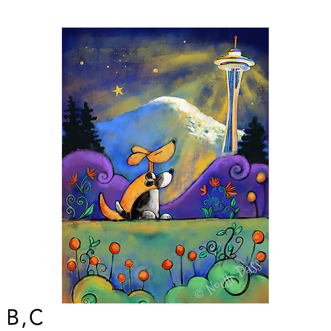 Space Needle No Place I Would Rather Be Than Here With You C. Archival Paper - Image is 18x24 in.