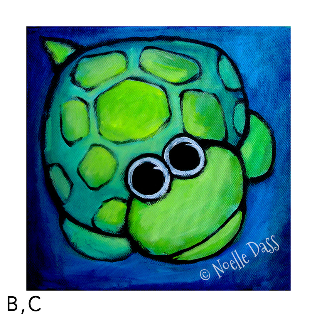 Turtle Gazing at Moon C. Archival Paper Image is 20x20  in.