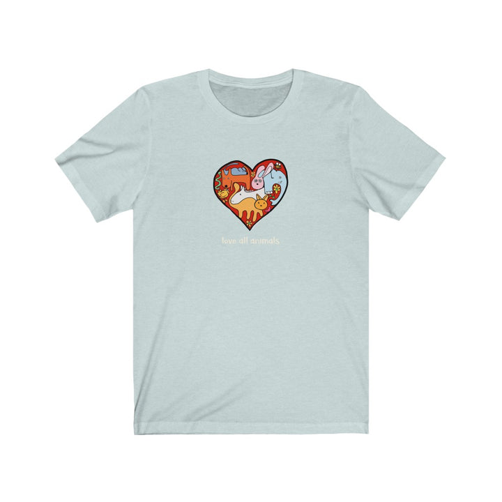 Love All Animals Unisex Soft Cotton T-Shirt