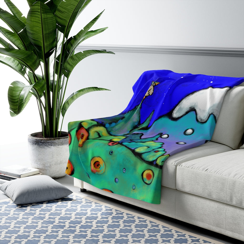 The Mountains are Calling Sherpa Fleece Blanket