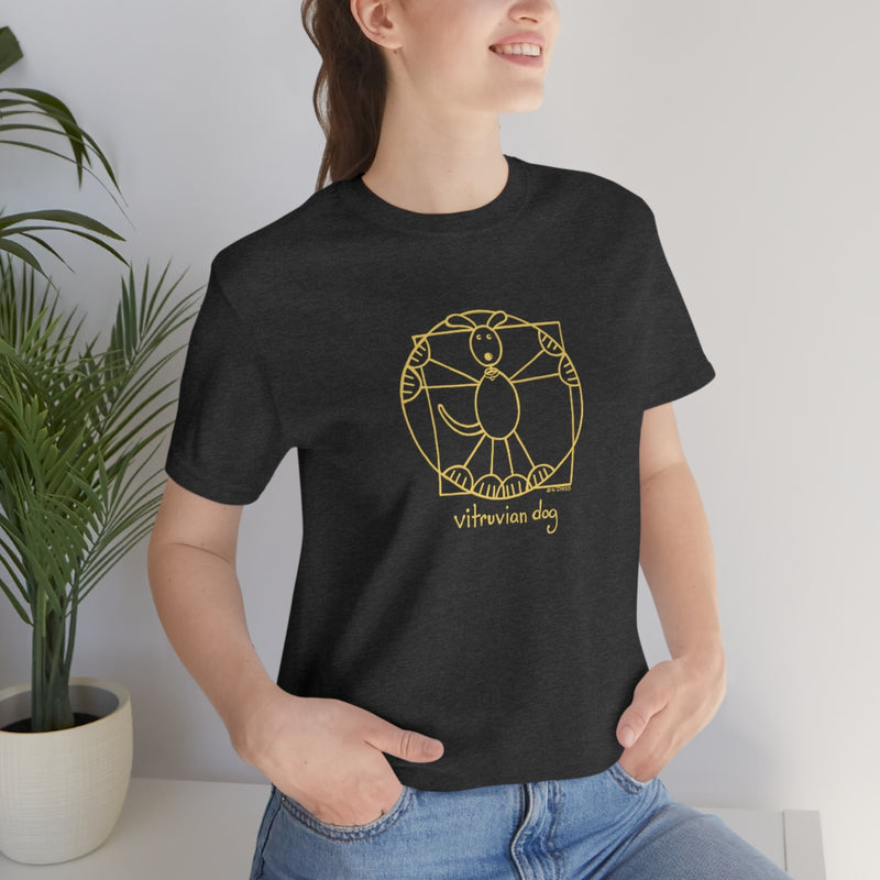 Vitruvian Dog Unisex Soft Cotton T-Shirt