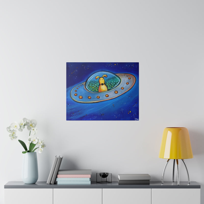 The Great Escape Dog in UFO Matte Canvas, Stretched