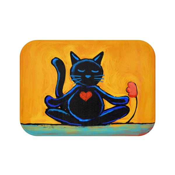 Cat Zen Black Cat Plush Bath Mat