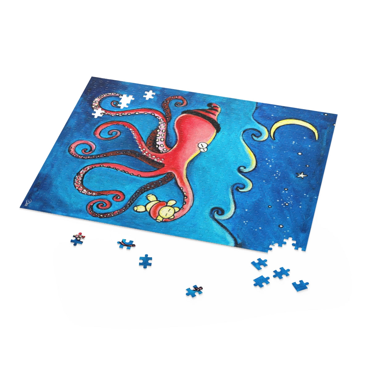 Bedtime (Octopus with Teddy Bear) Puzzle (120, 252, 500-Piece)