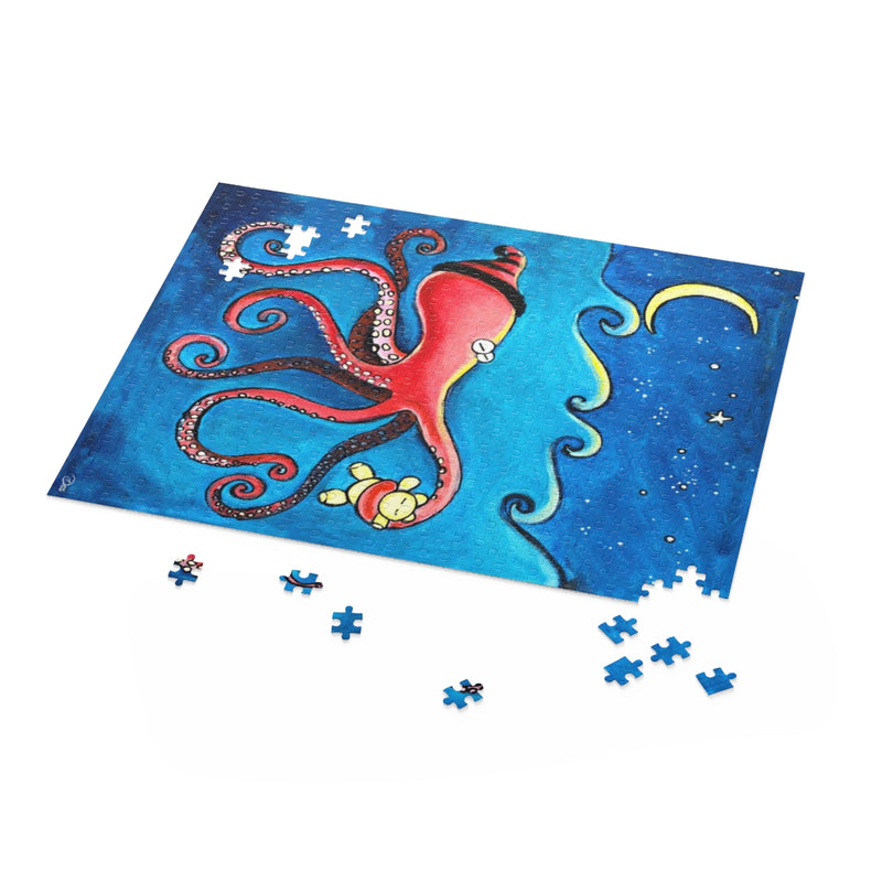 Bedtime (Octopus with Teddy Bear) Puzzle (120, 252, 500-Piece)