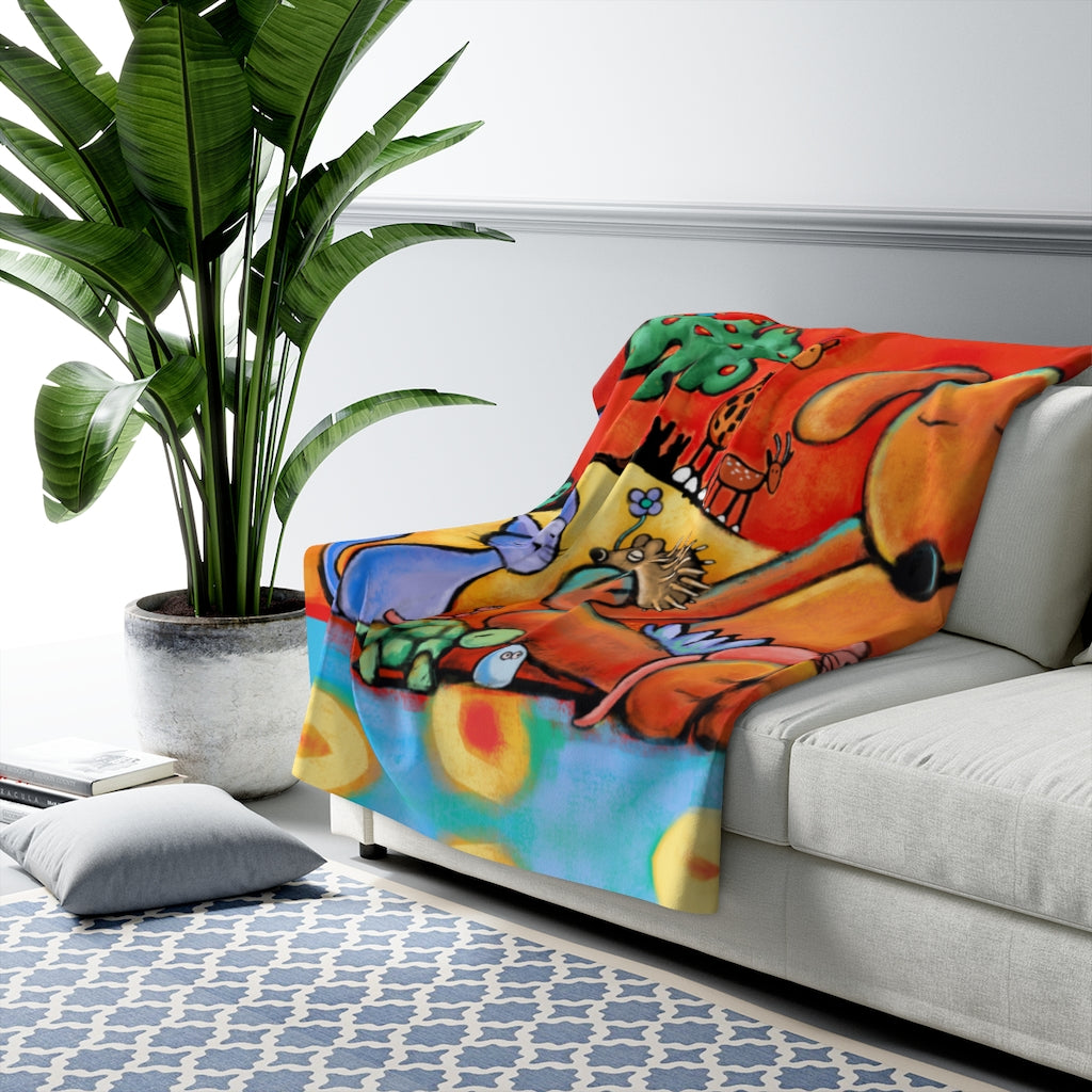 The Doggie Lama Sherpa Fleece Blanket