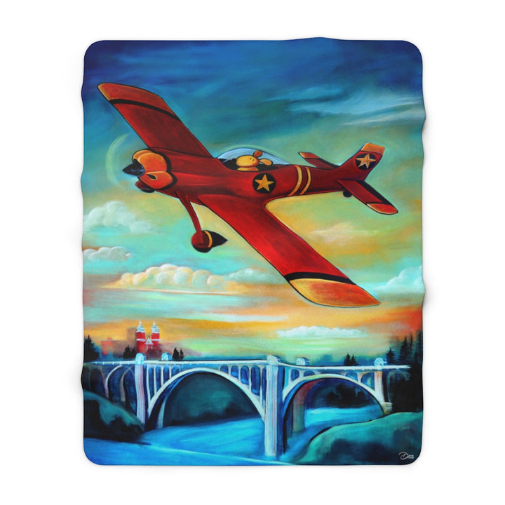Pilot Dog Sherpa Fleece Blanket