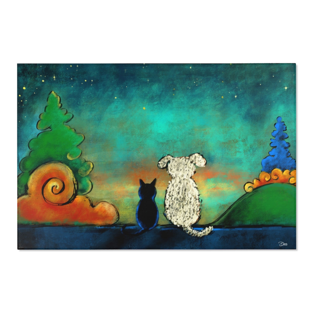 Friendship Dog and Cat Chenille Area Rugs | Doggie Lama