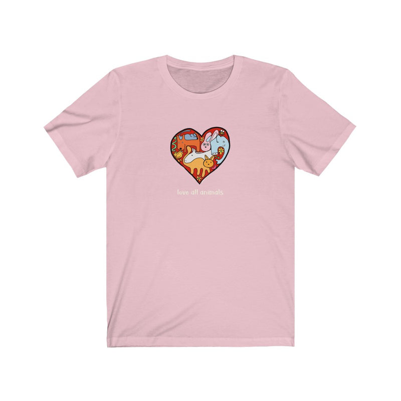 Love All Animals Unisex Soft Cotton T-Shirt