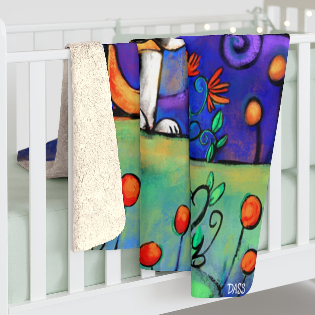 No Place I Would Rather Be Than Here With You (Dogs) Sherpa Fleece Blanket