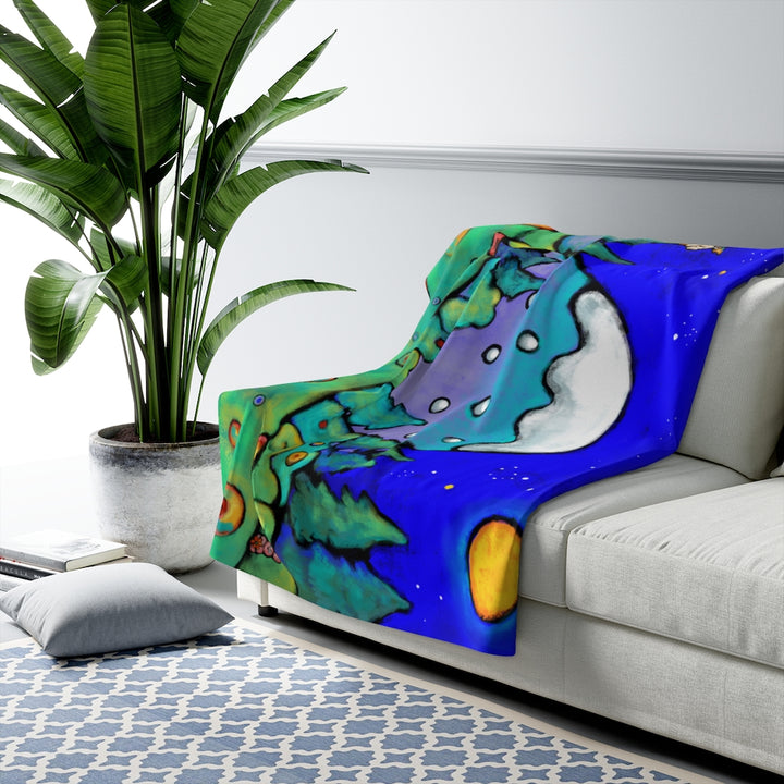 The Mountains are Calling Sherpa Fleece Blanket